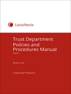 cover image of Trust Department Policies and Procedures